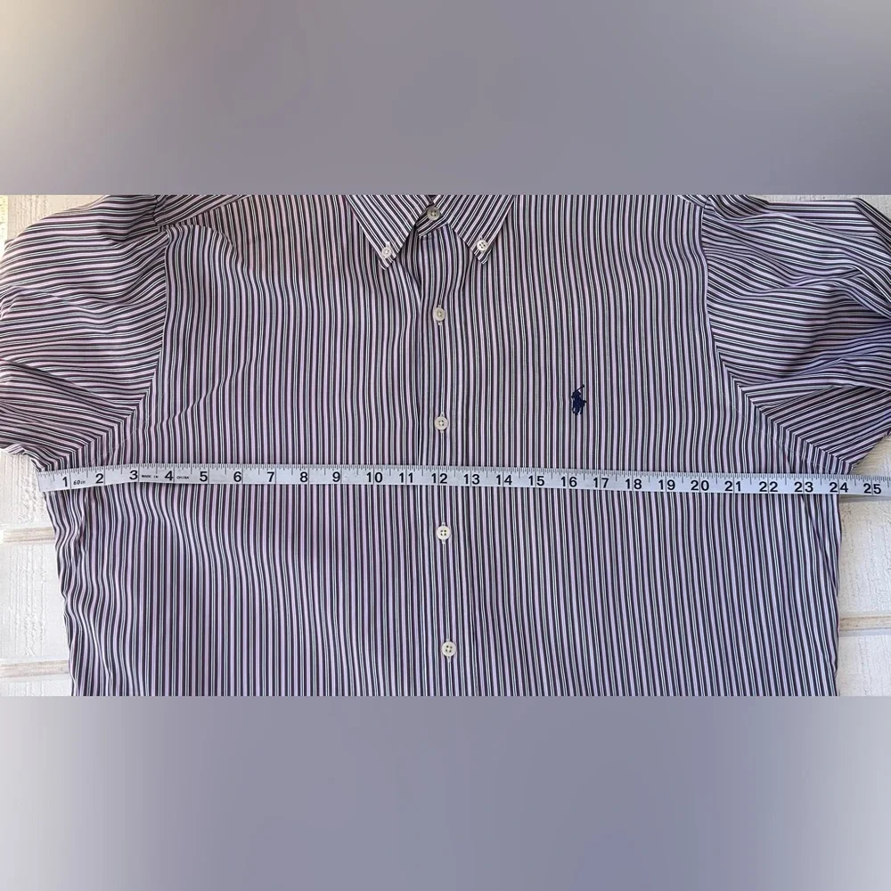 Ralph Lauren‎ Men’s Classic Fit Button Down Shirt Striped Size 16.5 32/33